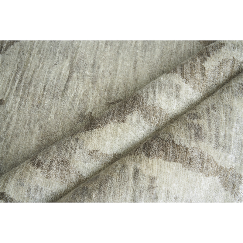 Antique'D Silk Hand-Knotted Bamboo Silk Beige 8'x10' Area Rug