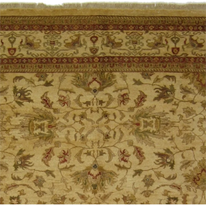 Antique Weave Ziegler Hand-Knotted New Zealand Wool Ivory 2'6