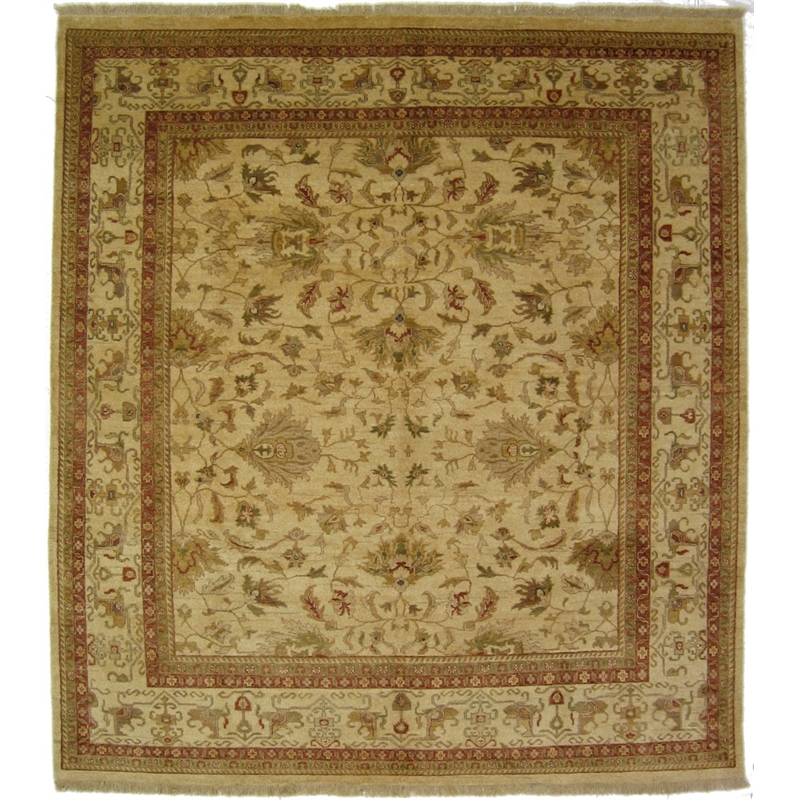 Antique Weave Ziegler Hand-Knotted New Zealand Wool Ivory 2'6