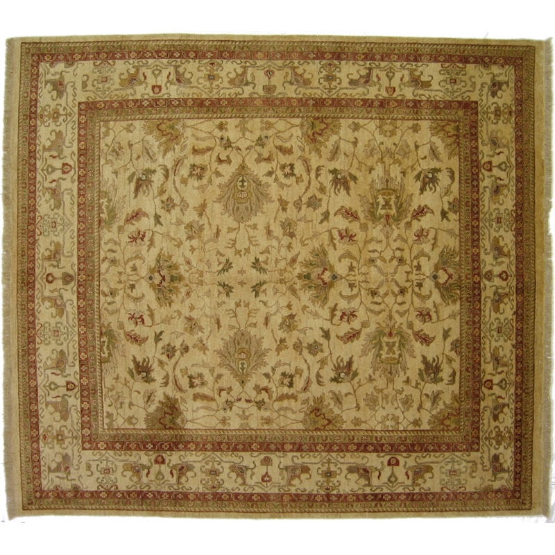 Antique Weave Ziegler Hand-Knotted New Zealand Wool Ivory 2'6