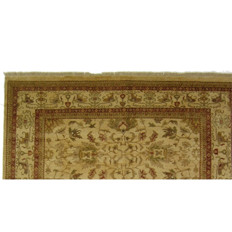 Antique Weave Ziegler Hand-Knotted New Zealand Wool Ivory 2'6