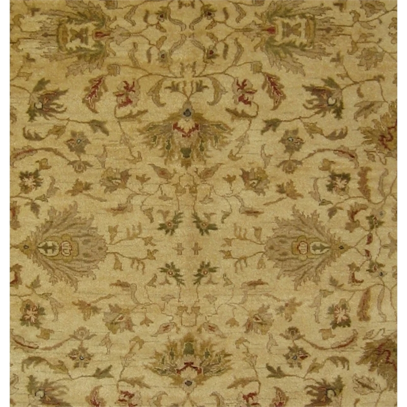 Antique Weave Ziegler Hand-Knotted New Zealand Wool Ivory 2'6