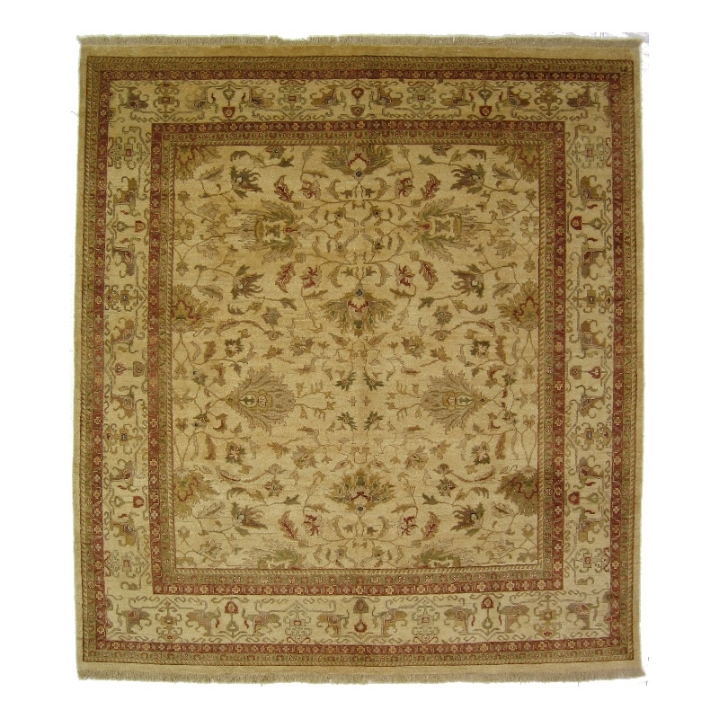 Antique Weave Ziegler Hand-Knotted New Zealand Wool Ivory 2'6