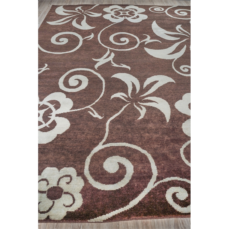 Antique Weave Ziegler Hand-Knotted Wool Brown/Light Blue 9'x10' Area Rug