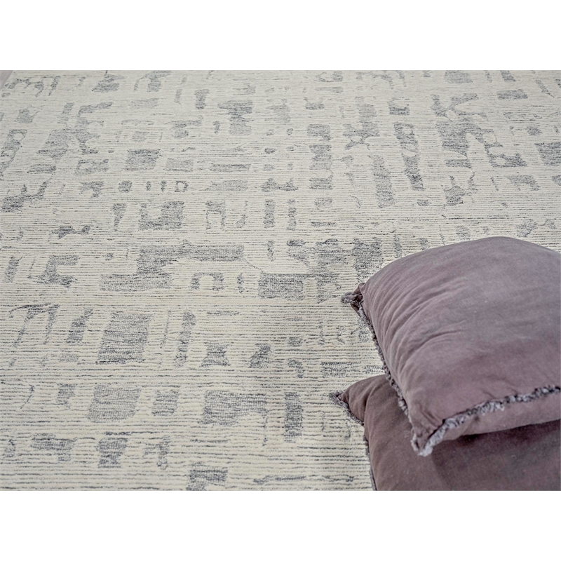 Aspen Hand-Tufted New Zealand Wool Natural Gray/Ivory 12'x15' Area Rug