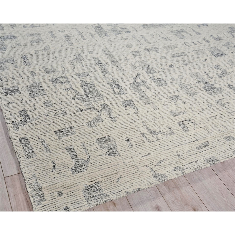 Aspen Hand-Tufted New Zealand Wool Natural Gray/Ivory 6'x9' Area Rug