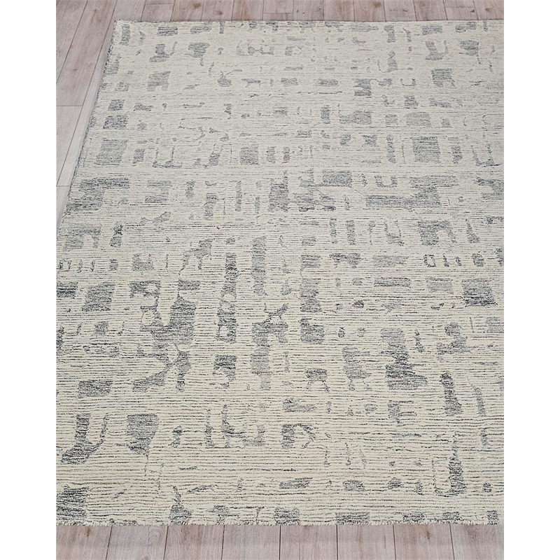 Aspen Hand-Tufted New Zealand Wool Natural Gray/Ivory 6'x9' Area Rug