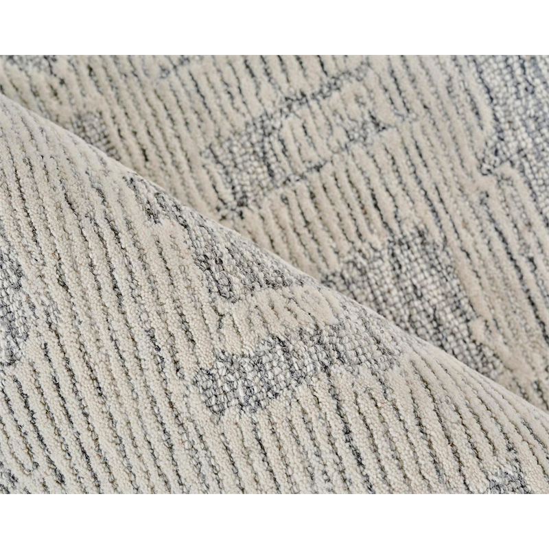 Aspen Hand-Tufted New Zealand Wool Natural Gray/Ivory 9'x12' Area Rug