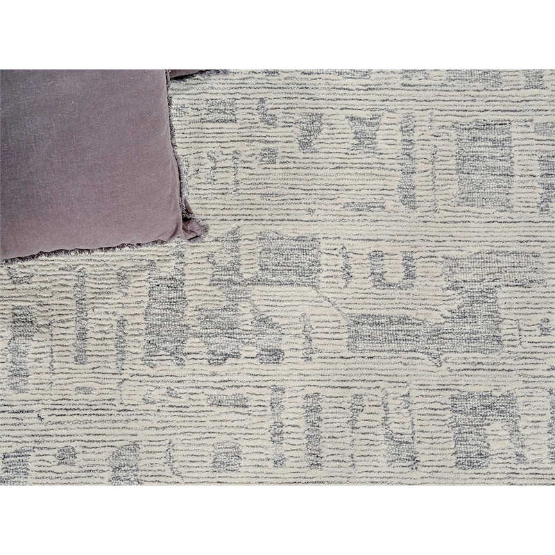 Aspen Hand-Tufted New Zealand Wool Natural Gray/Ivory 9'x12' Area Rug