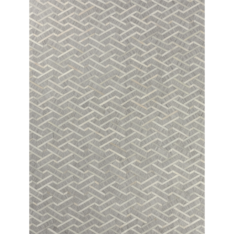Berlin Hand-Tufted Leather/Viscose Silver/Ivory 13'6