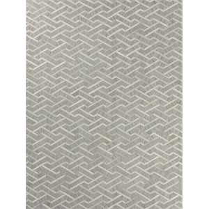 Berlin Hand-Tufted Leather/Viscose Silver/Ivory 5'x8' Area Rug