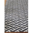 Berlin Hand-Tufted Leather/Viscose Charcoal/Ivory 8'x11' Area Rug