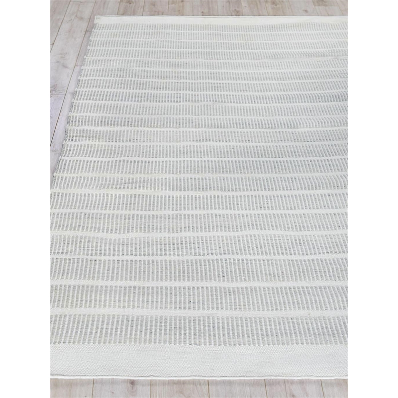 Boca Flatweave Pet Light Silver 8'x10' Area Rug