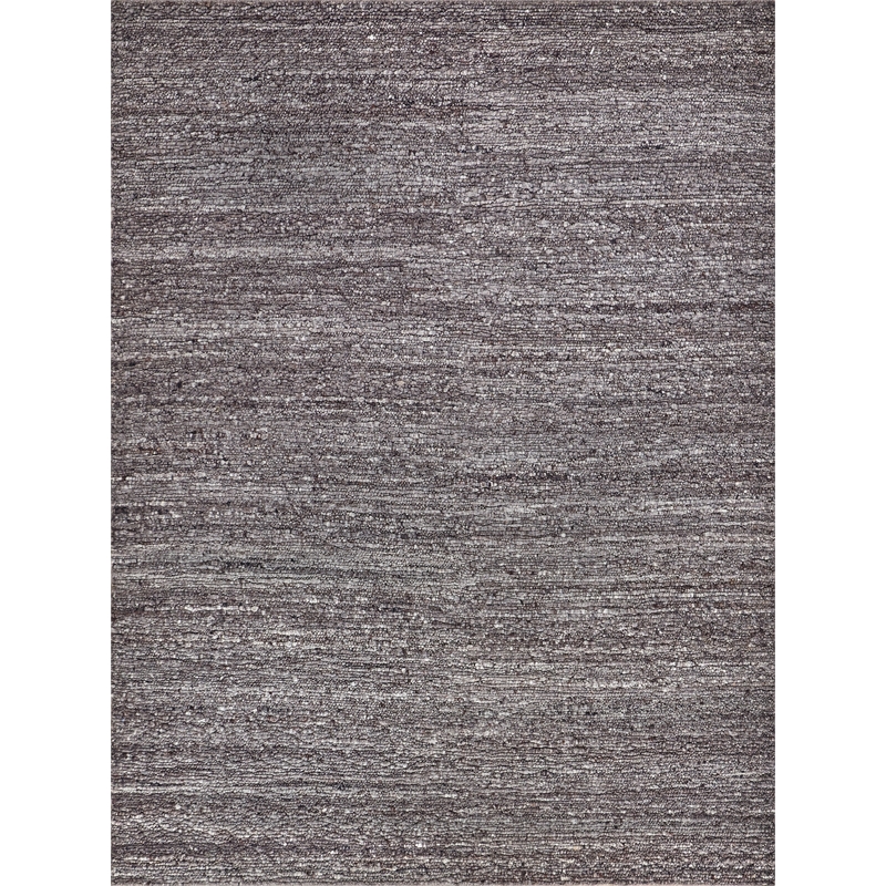 Borelli Handloomed New Zealand Wool Dark Gray 8'x10' Area Rug