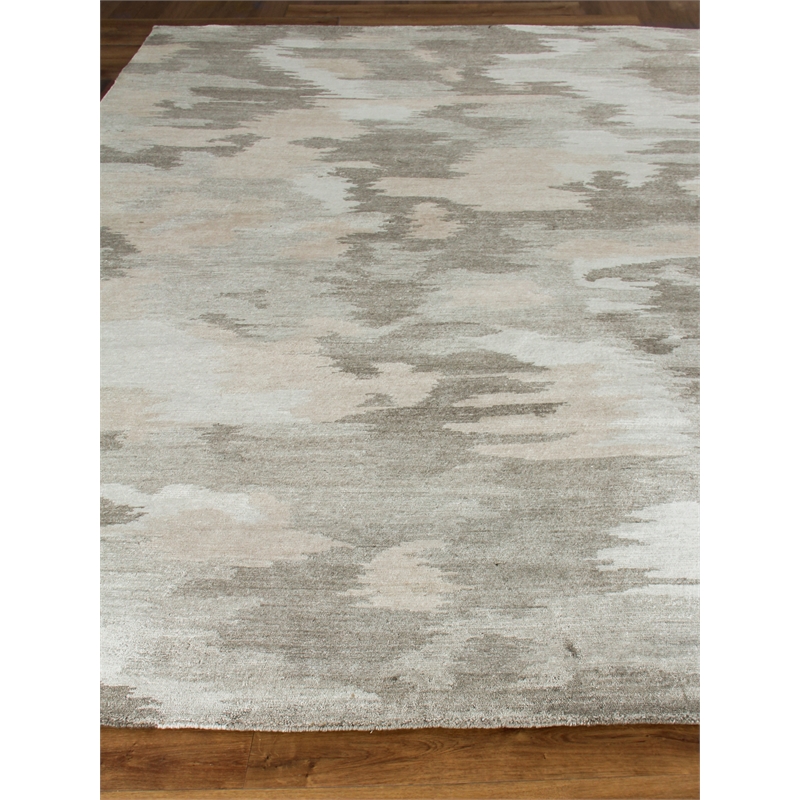 Bamboo Silk Hand-Knotted Bamboo Silk Light Silver/Gray 6'x9' Area Rug