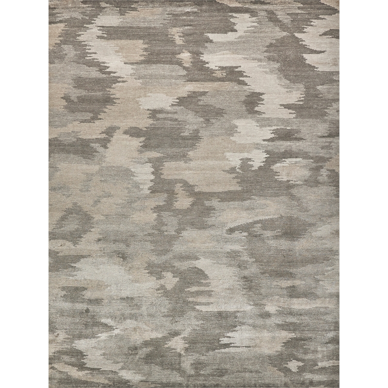 Bamboo Silk Hand-Knotted Bamboo Silk Light Silver/Gray 6'x9' Area Rug
