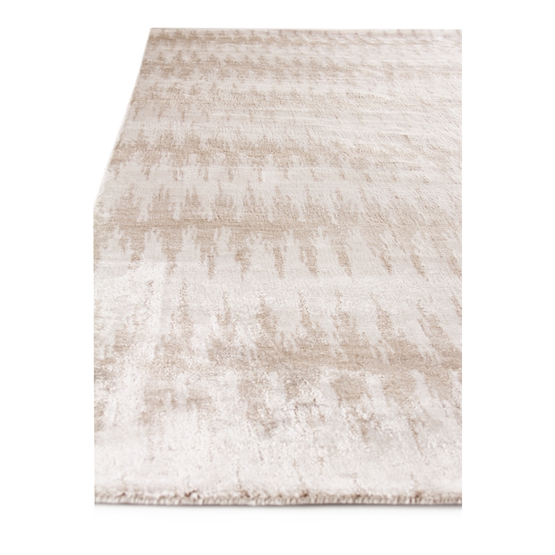 Bamboo Silk Hand-Knotted Bamboo Silk Light Gray/Brown 6'x9' Area Rug