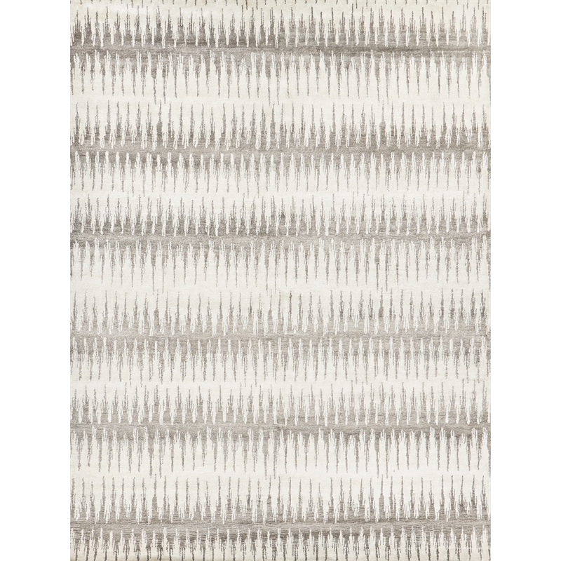 Bamboo Silk Hand-Knotted Bamboo Silk Gray/Silver 6'x9' Area Rug