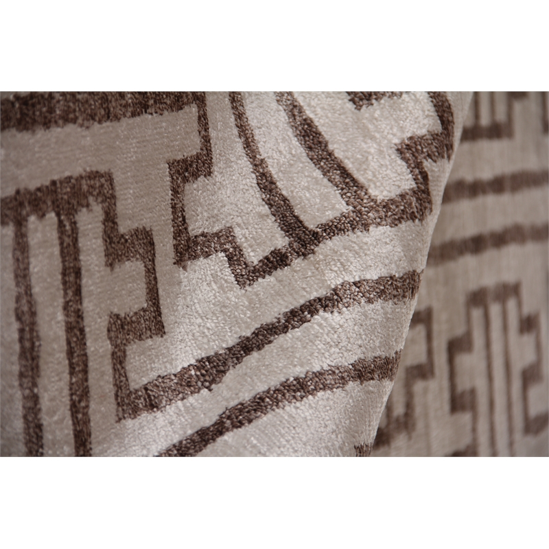 Bamboo Silk Hand-Knotted Bamboo Silk Ivory/Brown 6'x9' Area Rug
