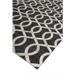 Berlin Hand-Tufted Leather/Viscose Charcoal/Ivory 5'x8' Area Rug