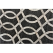Berlin Hand-Tufted Leather/Viscose Charcoal/Ivory 5'x8' Area Rug