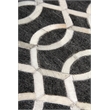 Berlin Hand-Tufted Leather/Viscose Charcoal/Ivory 8'x11' Area Rug