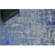 Bamboo Silk Hand-Knotted Bamboo Silk Blue/Gray 8'x21'6