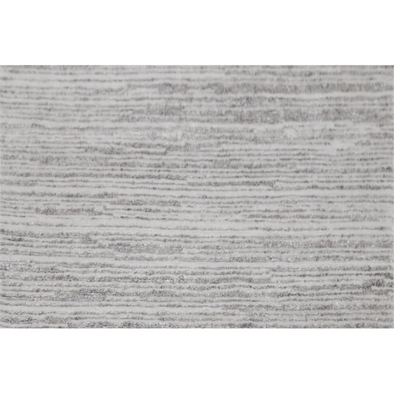 Bamboo Silk Hand-Knotted Bamboo Silk Light Gray 6'x9' Area Rug