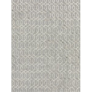 Berlin Hand-Tufted Leather/Viscose Silver/Ivory 5'x8' Area Rug