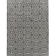 Berlin Hand-Tufted Leather/Viscose Charcoal/Ivory 5'x8' Area Rug