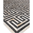 Berlin Hand-Tufted Leather/Viscose Charcoal/Ivory 8'x11' Area Rug