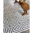 Berlin Hand-Tufted Leather/Viscose Charcoal/Ivory 9'6