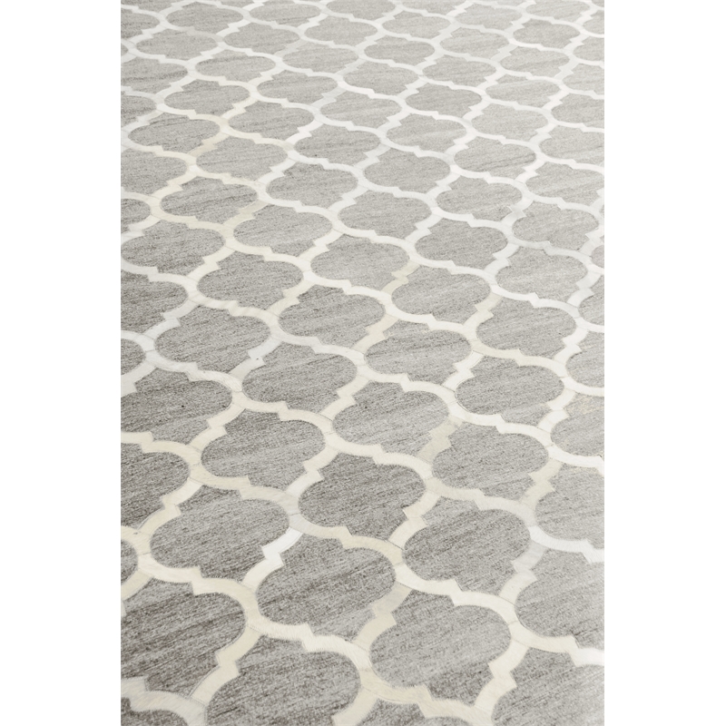 Berlin Hand-Tufted Leather/Viscose Silver/Ivory 11'6