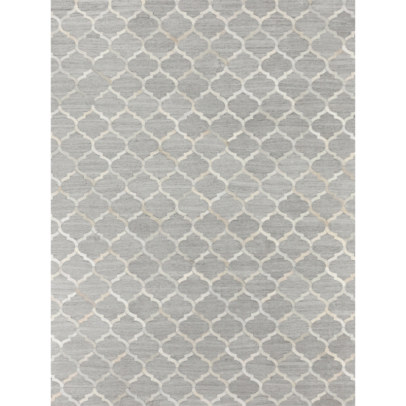 Berlin Hand-Tufted Leather/Viscose Silver/Ivory 11'6