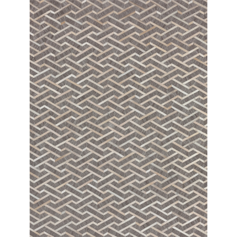 Berlin Hand-Tufted Leather/Viscose Beige/Ivory 9'6