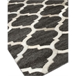 Berlin Hand-Tufted Leather/Viscose Charcoal/Ivory 8'x11' Area Rug