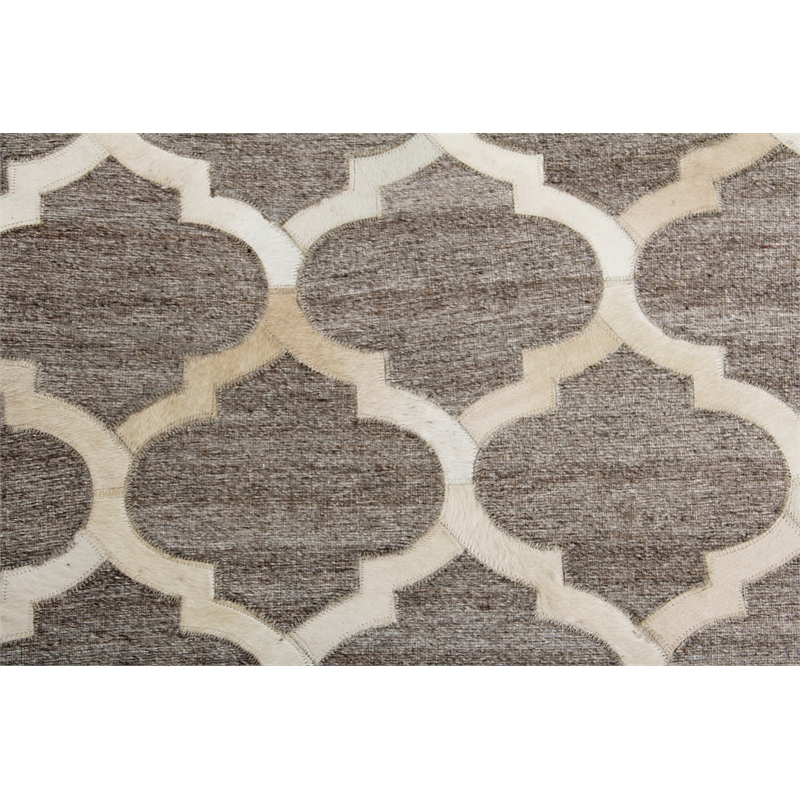 Berlin Hand-Tufted Leather/Viscose Beige/Ivory 11'6