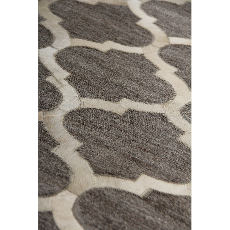 Berlin Hand-Tufted Leather/Viscose Beige/Ivory 11'6