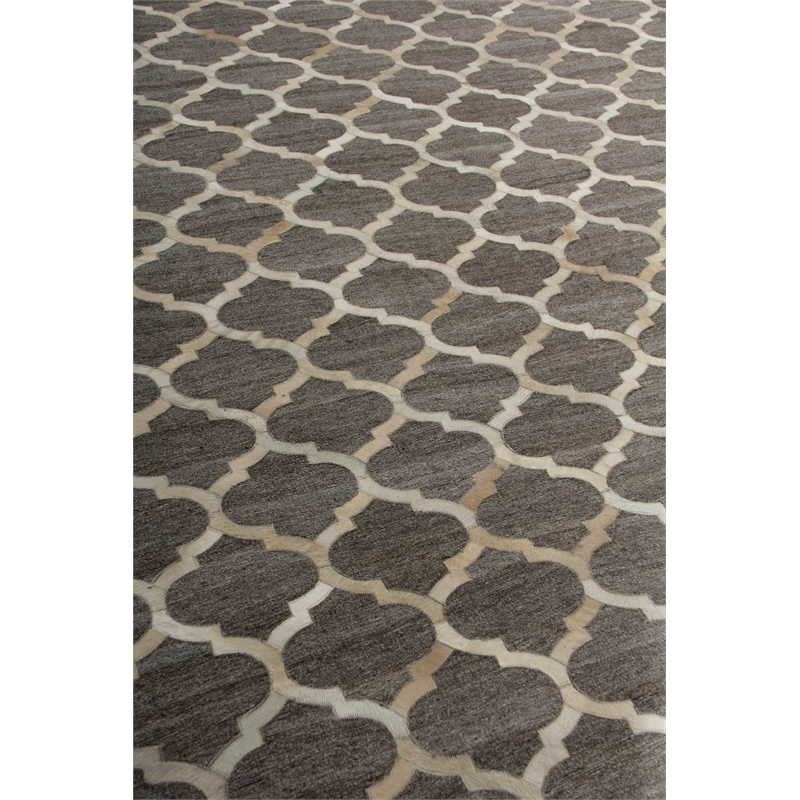 Berlin Hand-Tufted Leather/Viscose Beige/Ivory 11'6