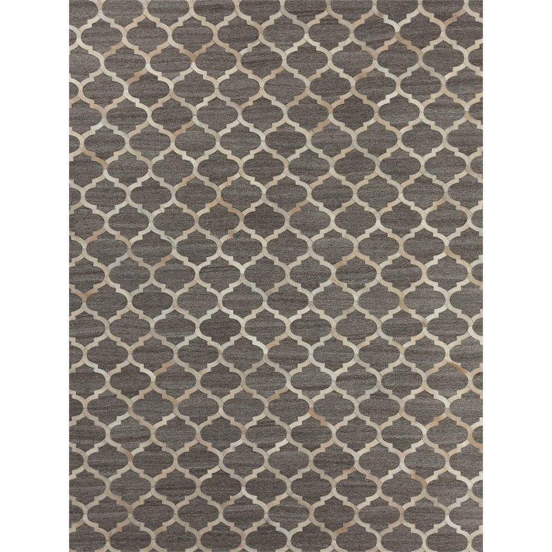 Berlin Hand-Tufted Leather/Viscose Beige/Ivory 11'6
