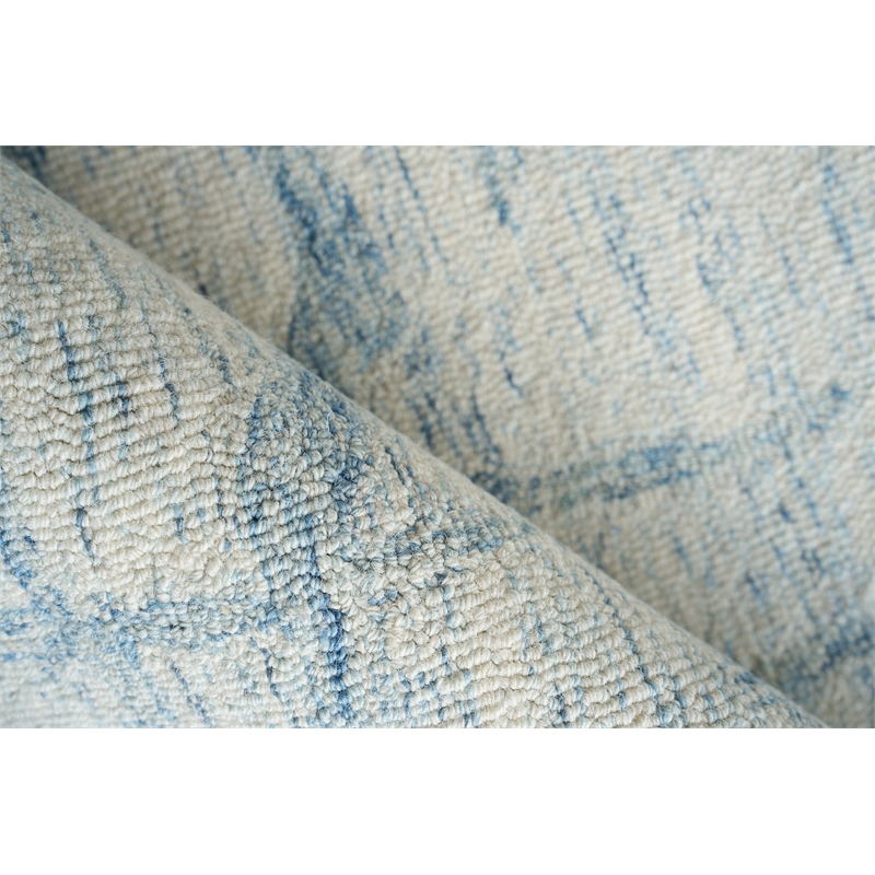 Breeze Hand-Tufted New Zealand Wool Light Blue 5'x8' Area Rug