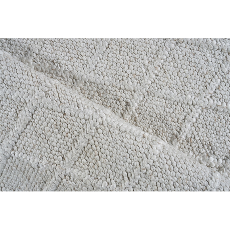 Brentwood Flatweave Wool/Viscose Ivory 6'x9' Area Rug
