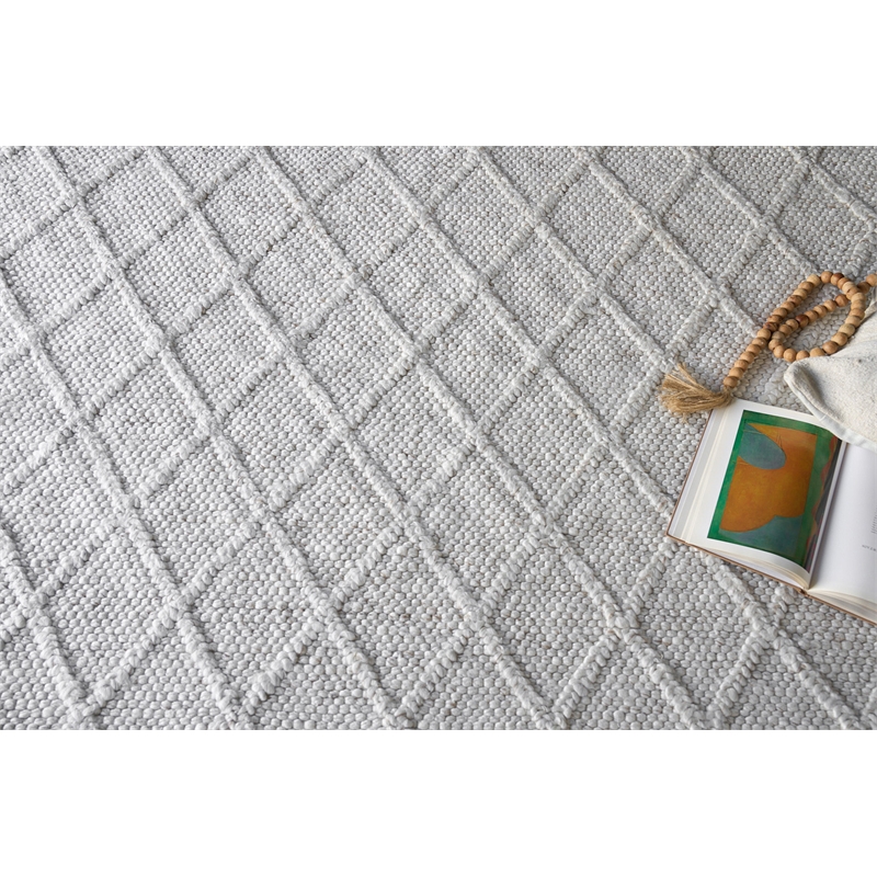 Brentwood Flatweave Wool/Viscose Ivory 6'x9' Area Rug