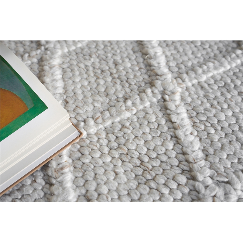 Brentwood Flatweave Wool/Viscose Ivory 6'x9' Area Rug