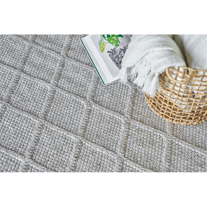Brentwood Flatweave Wool/Viscose Silver 2'x3' Area Rug