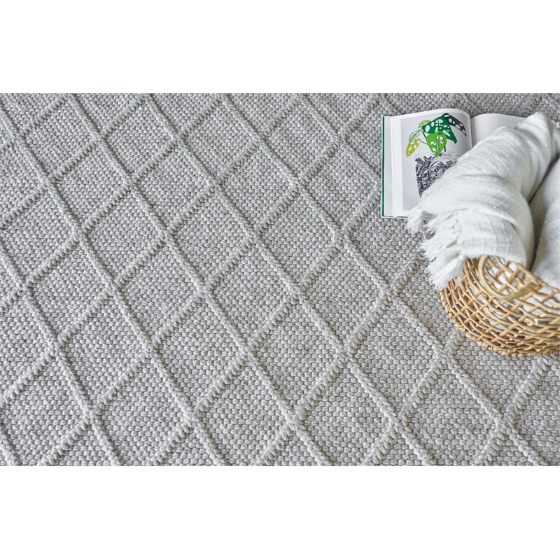 Brentwood Flatweave Wool/Viscose Silver 2'x3' Area Rug