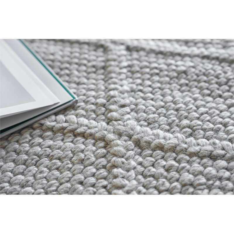 Brentwood Flatweave Wool/Viscose Silver 2'x3' Area Rug