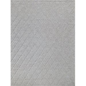 Brentwood Flatweave Wool/Viscose Silver 6'x9' Area Rug