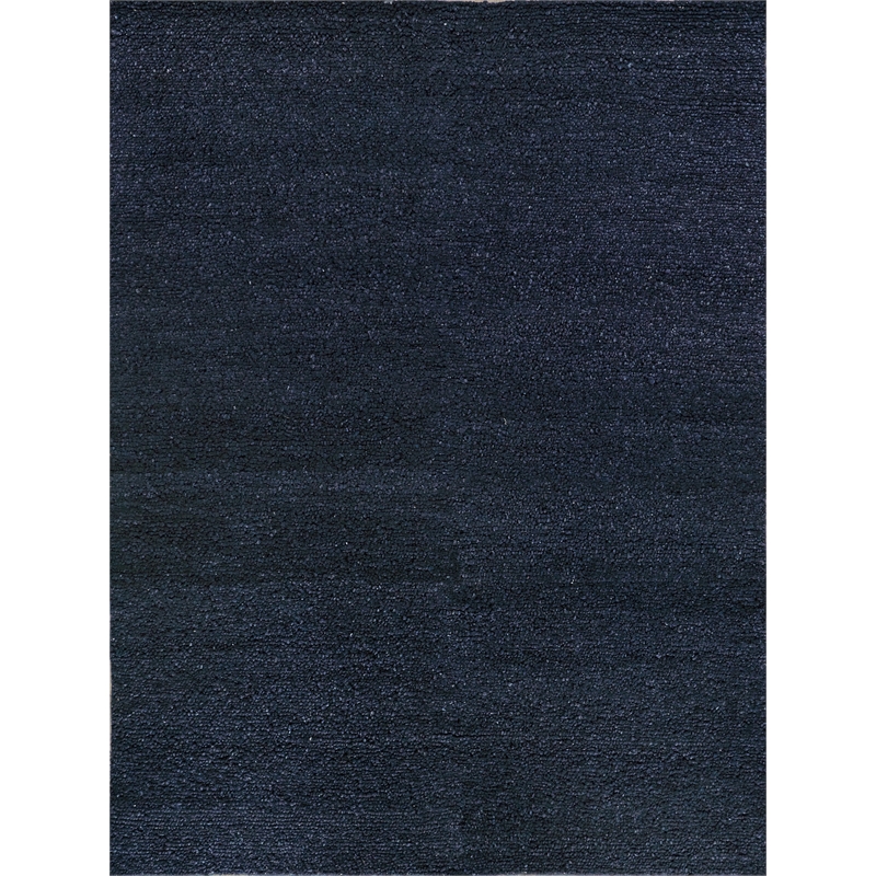 Borelli Handloomed New Zealand Wool Navy Blue 10'x14' Area Rug
