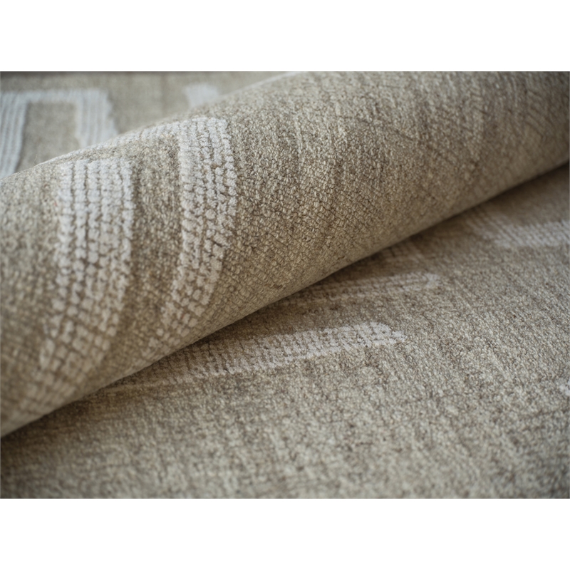 Breckenridge Hand-Tufted New Zealand Wool Beige/Ivory 6'x9' Area Rug
